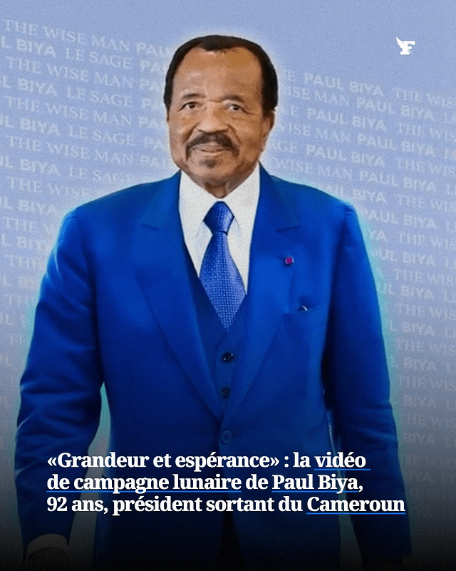«Grandeur et espérance» : la vidéo de campagne lunaire de Paul Biya, 92 ans, président sortant du Cameroun