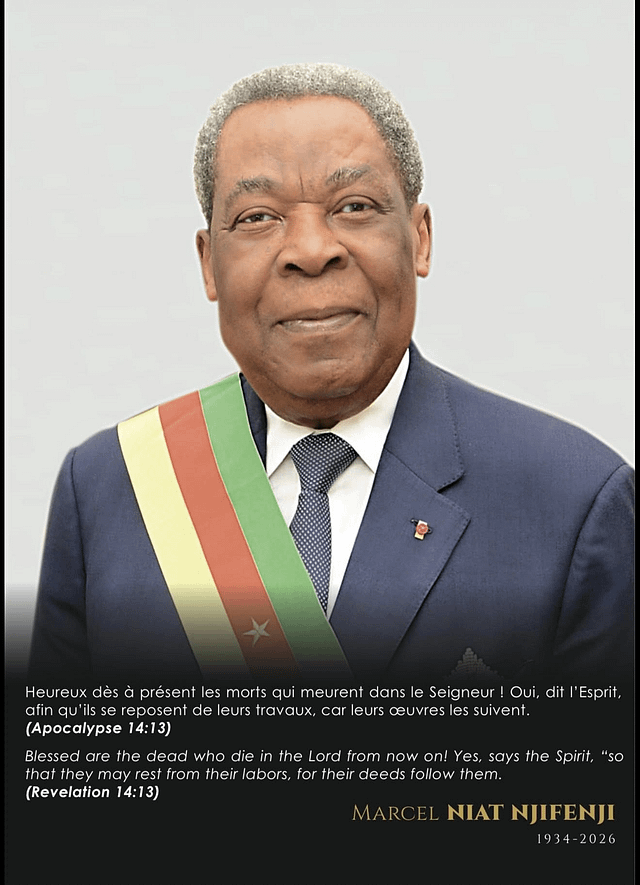 Obsèques : L&rsquo;ex Président du sénat Niat Njifenji Marcel sera enterré le 16 mai prochain à Bangangté