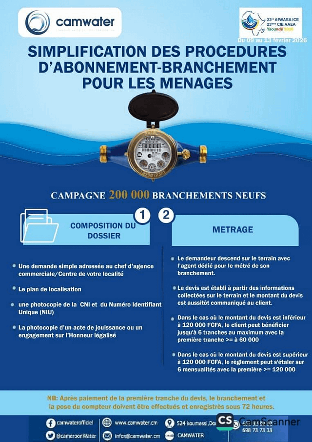Campagne 200.000 branchements : L’accès à l’eau potable n’a jamais été aussi simple