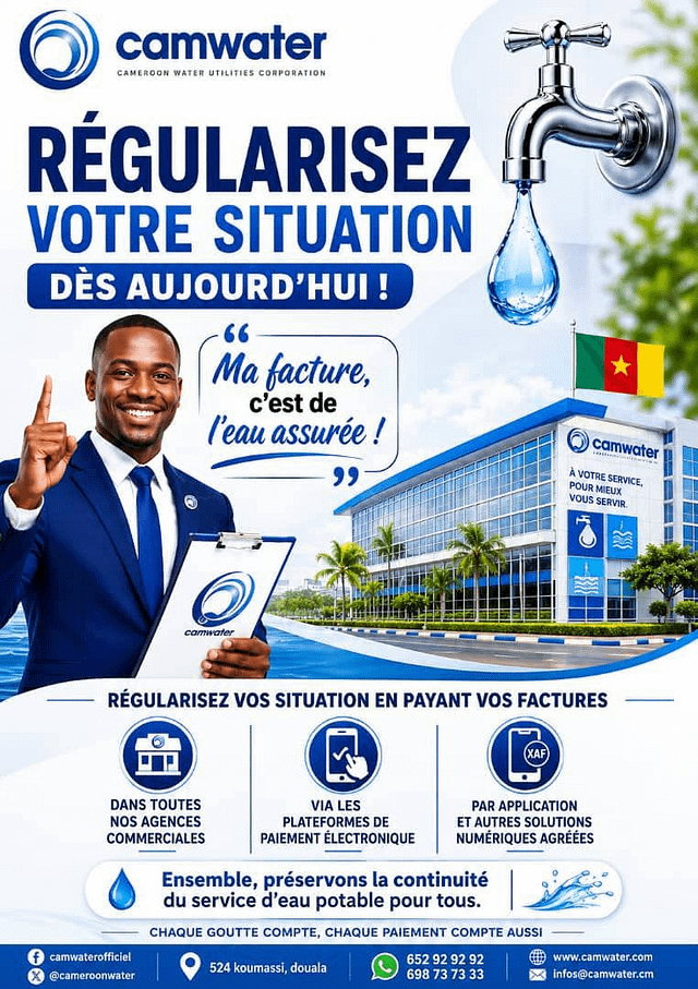 Camwater lance une opération de recouvrements des impayés